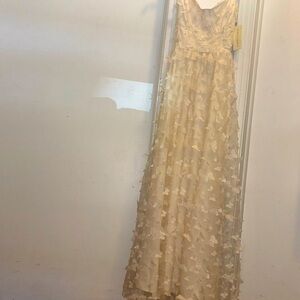 Thirty/Thirty LA Butterfly Mesh Lace Up Maxi Dress